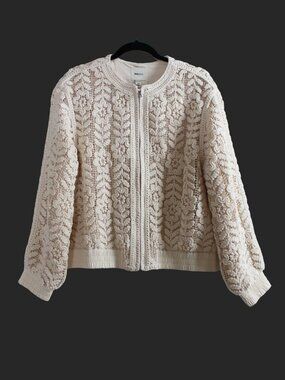 RW&CO. Crochet Oversize Bomber Jacket (S)